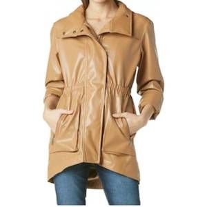 NEW TART COLLECTIONS cory vegan leather jacket in soft brown